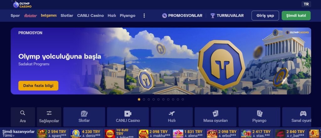 Olimp Casino — Güvenilir Çevrimiçi Oyun Platformunuz